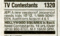 Hollywood Squares Is Back - Need Contestants